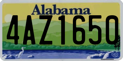 AL license plate 4AZ1650