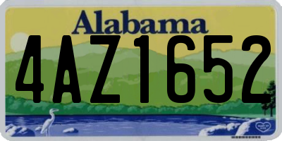 AL license plate 4AZ1652