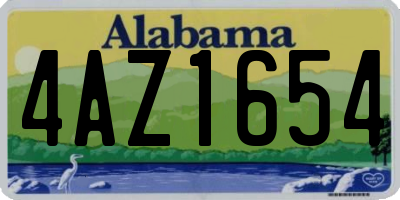 AL license plate 4AZ1654