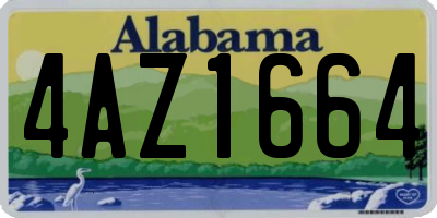 AL license plate 4AZ1664