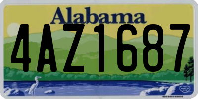 AL license plate 4AZ1687