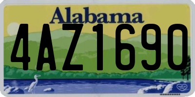 AL license plate 4AZ1690