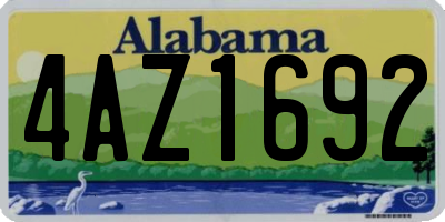 AL license plate 4AZ1692