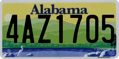 AL license plate 4AZ1705