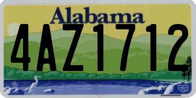 AL license plate 4AZ1712
