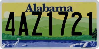 AL license plate 4AZ1721