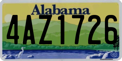 AL license plate 4AZ1726