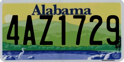 AL license plate 4AZ1729