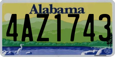 AL license plate 4AZ1743