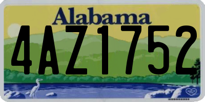 AL license plate 4AZ1752