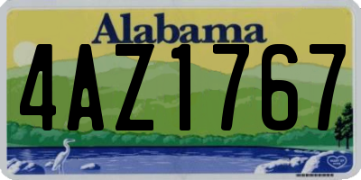 AL license plate 4AZ1767