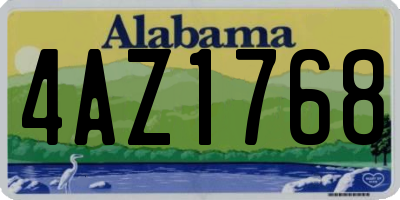 AL license plate 4AZ1768