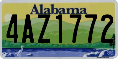 AL license plate 4AZ1772