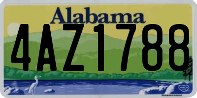 AL license plate 4AZ1788