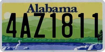 AL license plate 4AZ1811