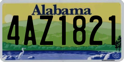 AL license plate 4AZ1821
