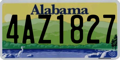 AL license plate 4AZ1827