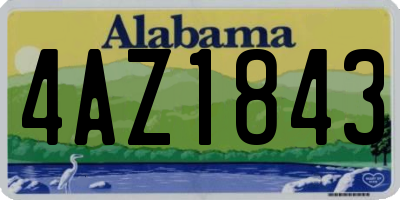 AL license plate 4AZ1843