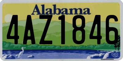 AL license plate 4AZ1846