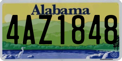 AL license plate 4AZ1848
