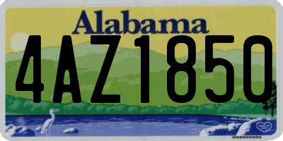 AL license plate 4AZ1850