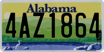 AL license plate 4AZ1864