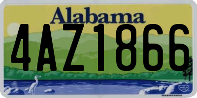 AL license plate 4AZ1866