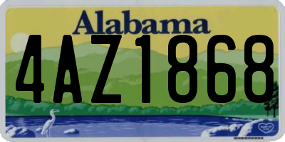 AL license plate 4AZ1868