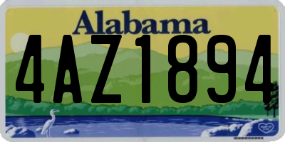 AL license plate 4AZ1894