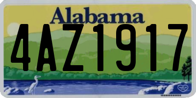 AL license plate 4AZ1917