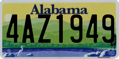 AL license plate 4AZ1949