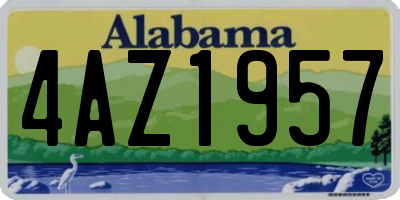 AL license plate 4AZ1957