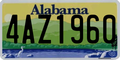 AL license plate 4AZ1960