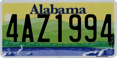 AL license plate 4AZ1994