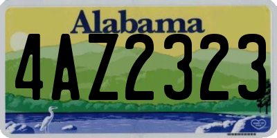 AL license plate 4AZ2323