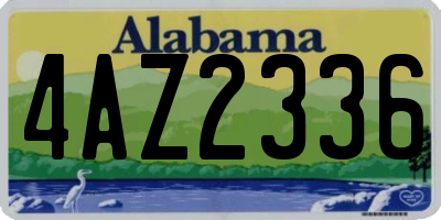 AL license plate 4AZ2336