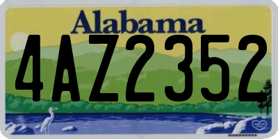 AL license plate 4AZ2352