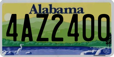 AL license plate 4AZ2400