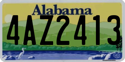 AL license plate 4AZ2413