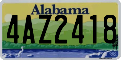 AL license plate 4AZ2418