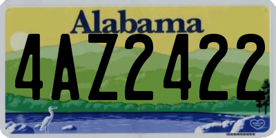 AL license plate 4AZ2422