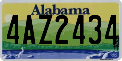 AL license plate 4AZ2434