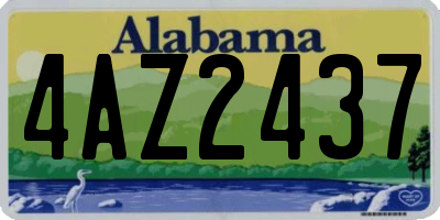 AL license plate 4AZ2437