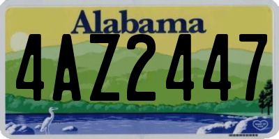 AL license plate 4AZ2447