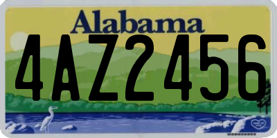 AL license plate 4AZ2456