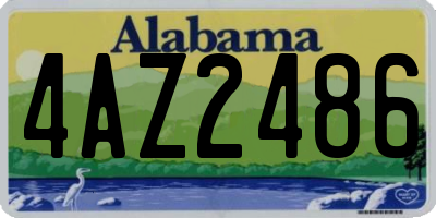 AL license plate 4AZ2486