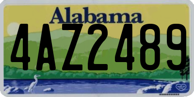 AL license plate 4AZ2489