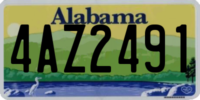 AL license plate 4AZ2491