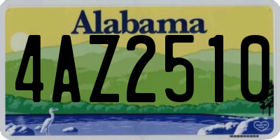 AL license plate 4AZ2510