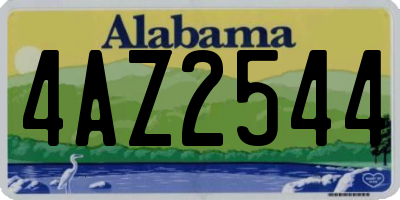 AL license plate 4AZ2544
